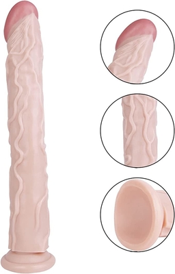 강한 흡입 컵을 가진 15 인치 생생한 가동 가능한 두꺼운 현실적 거대한 괴물 딜도