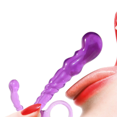 부드러운 방수 3 PC 맞댄 제물선 플러그, 항문 남근 대용품 플러그 공동 전립선 마사지사