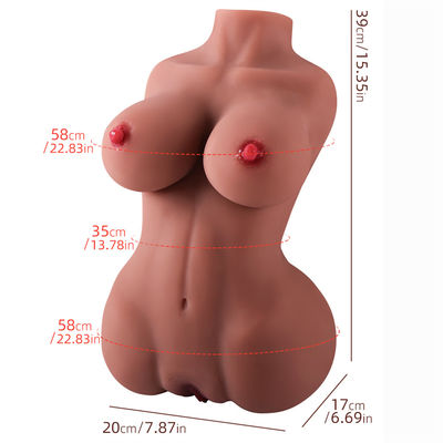 남성들을 위한 5.5명의 킬로그램 절반 여성 실리콘 색소폰 인형 몸통 현실적 고양이 큰 가슴 성 인형 장난감 적당한 장난감 성 성인 남자들