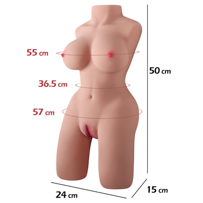 6.5 적합한 킬로그램 다중 위치 능동 이분체 길이 여성 실리콘 성 인형 몸통 현실적 고양이 큰 가슴 성 인형