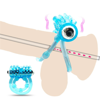 진동 두 번 잠금 마사지 반지 남성 마사지 반지 성인