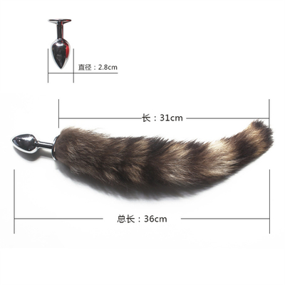 착용 할 수 있는 편안한 엉덩이 플러그 장난감 실리콘 여우 꼬리 엉덩이 플러그 꼬리 엉덩이 장난감 여성