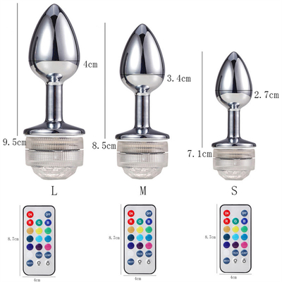 색을 바꾼 후궁 팽창 후궁 플러그 원격 팽창 플러그 팽창 플러그 LED 조명 플러그