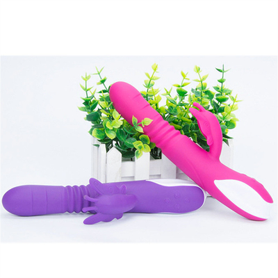 자동 추진 머리 휴대용 USB 충전기 여자의 토끼 진동기