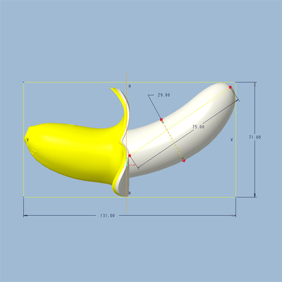 바나나 모양 성인의 섹스 장난감 G점 질을 씹는 비브레이터 여자 섹시한 바나나 장난감 진동 자극기 진동기