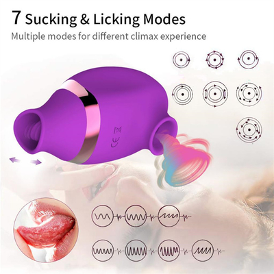 USB 재충전식 실리콘  Nipple Sucking Vibrator 클리토리 닦는 비브레이터 섹스 장난감 여성용