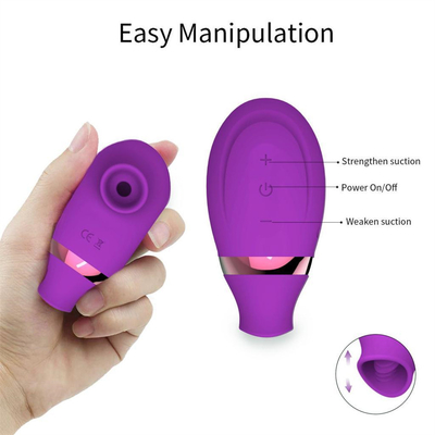 USB 재충전식 실리콘  Nipple Sucking Vibrator 클리토리 닦는 비브레이터 섹스 장난감 여성용