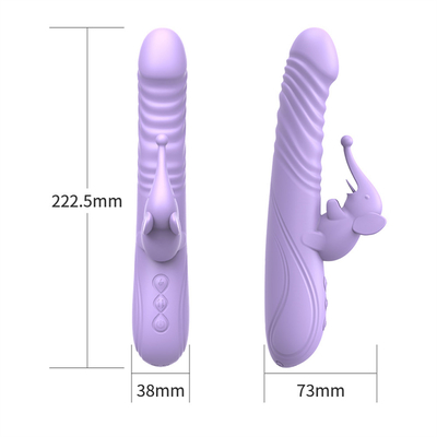 실리콘 스트레치 할 수 있는 가열용 토끼 진동기 G점 클리토리스 자극기 여성 성 장난감 토끼 진동기 여성 질