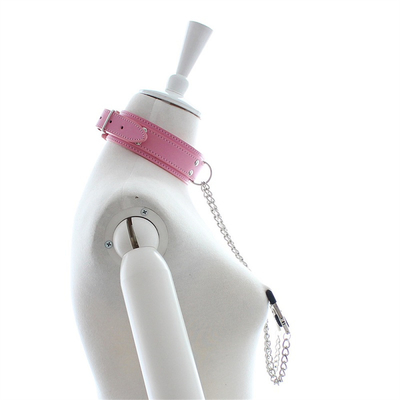 새 가죽 목걸이  Nipple 가슴 클램프 클립 체인 커플 SM 여자 섹스 장난감 섹스 도구 커플 성인 게임