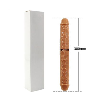 슈퍼 부드러운 TPE 두 머리 딜도 현실적인 섹스 장난감 페니스 여자