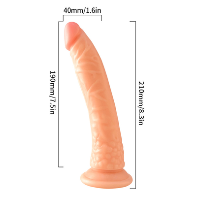 생동감 있는 딜도 검은 갈색 피스 색 페니스 섹스 장난감 여자용