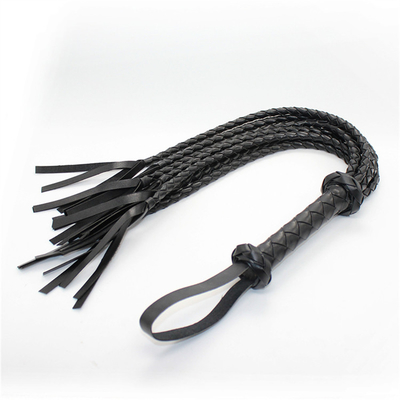 Bdsm 엮기 퓨 가죽 LED 채찍 여러 검은색과 빨간색 엮은 로프호스 채찍 인기 섹스 Sm Bdsm 노예 페티시즘