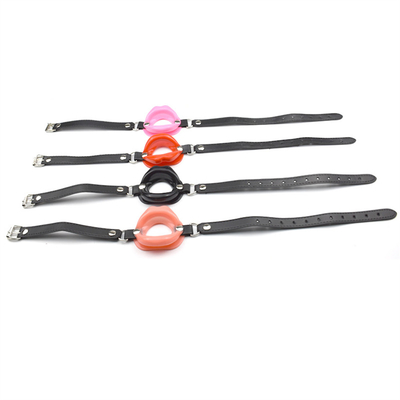큰 입술 구슬 턱 Bdsm 봉제 가죽 봉제 구속 턱 턱 턱