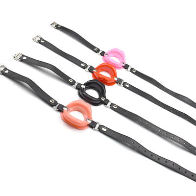 큰 입술 구슬 턱 Bdsm 봉제 가죽 봉제 구속 턱 턱 턱