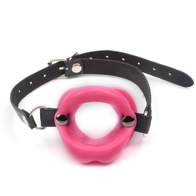 큰 입술 구슬 턱 Bdsm 봉제 가죽 봉제 구속 턱 턱 턱