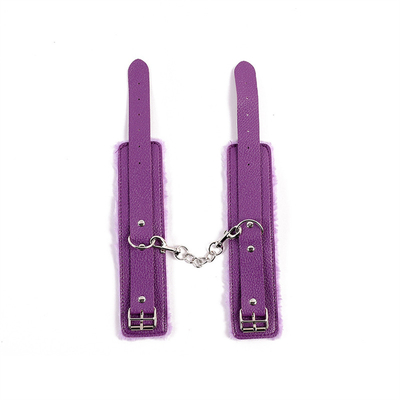 털색 플러시 핸드메이드 가죽 섹스 핸드메이드 성인 에로틱 장난감 bdsm 구속 체인 장치 SM 노예화 핸드메이드