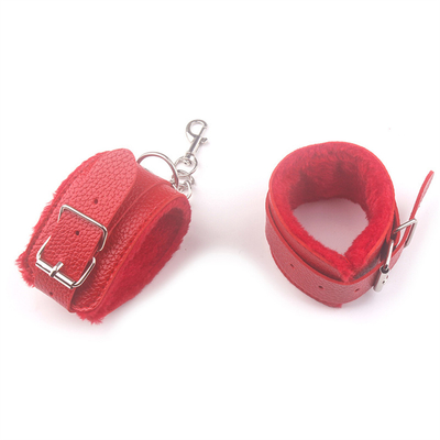 털색 플러시 핸드메이드 가죽 섹스 핸드메이드 성인 에로틱 장난감 bdsm 구속 체인 장치 SM 노예화 핸드메이드