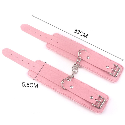 털색 플러시 핸드메이드 가죽 섹스 핸드메이드 성인 에로틱 장난감 bdsm 구속 체인 장치 SM 노예화 핸드메이드