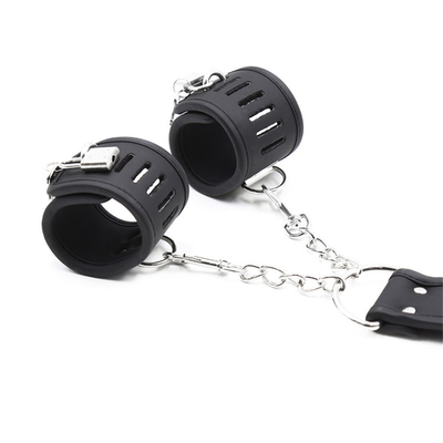 BDSM 봉제 가죽 수갑 세트 조절 수갑 봉제 발목 수갑 커플 게임 성 제품