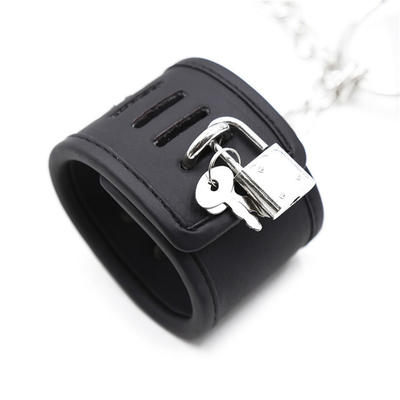 BDSM 봉제 가죽 수갑 세트 조절 수갑 봉제 발목 수갑 커플 게임 성 제품