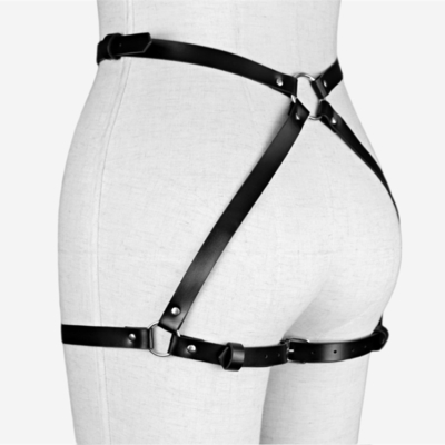 섹시한 펑크 가죽 자켓 조정 가능한 허리 벨트 섹스 몸 다리 배낭 여자 BDSM
