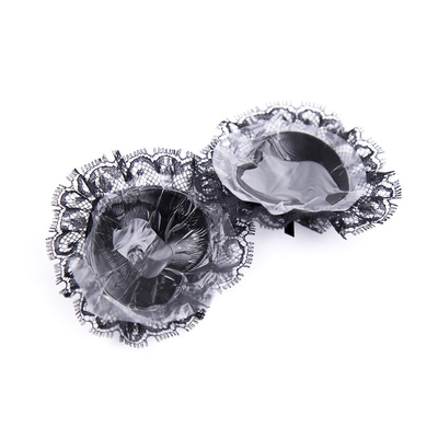 가죽 蕾丝 패치 검은 PU 섹시  Nipple Cover 가슴 패스티 성 건강 Bowknot SM  Nipple Cover
