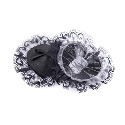 가죽 蕾丝 패치 검은 PU 섹시  Nipple Cover 가슴 패스티 성 건강 Bowknot SM  Nipple Cover