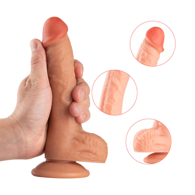 현실적인 딜도 몸 안전 G 점 자극기 딜도 강한 흡입 컵과 함께 손 무료 놀이 성 장난감
